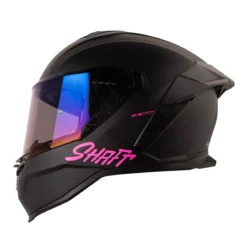 Casco Shaft 598 Gtr Solid Negro Fucsia Visor Iridium Fucsia