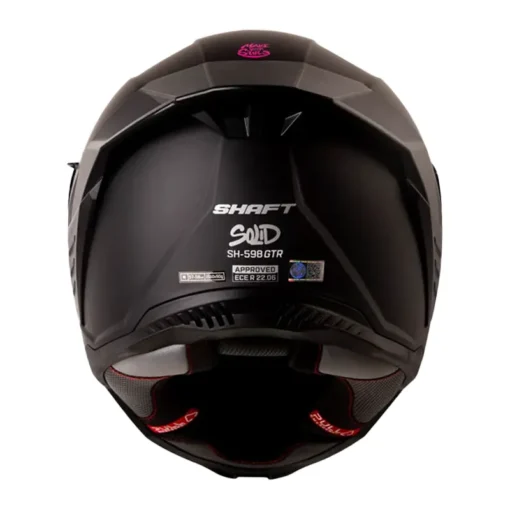 Casco Shaft 598 Gtr Solid Negro Fucsia Visor Iridium Fucsia 3 - ZONABIKER LA 21 2