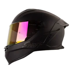 Casco Shaft 598 Gtr Solid Negro Gris Visor Iridium Rojo