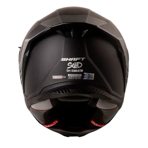 Casco Shaft 598 Gtr Solid Negro Gris Visor Iridium Rojo 3 - ZONABIKER LA 21 2