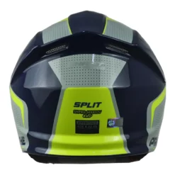 Casco Shaft Pro 4000Dv Evo Split Azul Oscuro Gris Visor Iridium Azul 3 - ZONABIKER LA 21 5