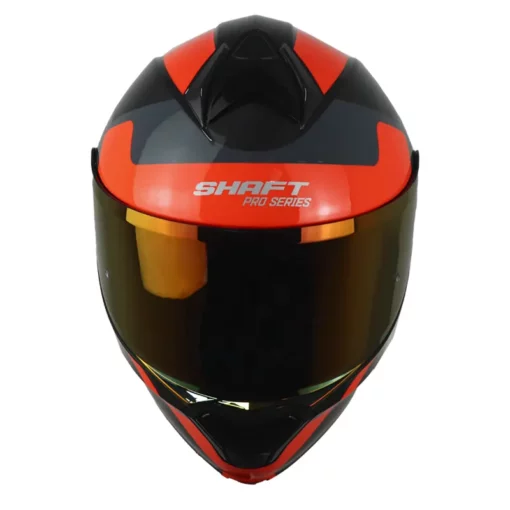 Casco Shaft Pro 4000Dv Evo Split Gris Oscuro Visor Iridium Naranja 2 - ZONABIKER LA 21 1