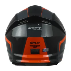 Casco Shaft Pro 4000Dv Evo Split Gris Oscuro Visor Iridium Naranja 3 - ZONABIKER LA 21 5