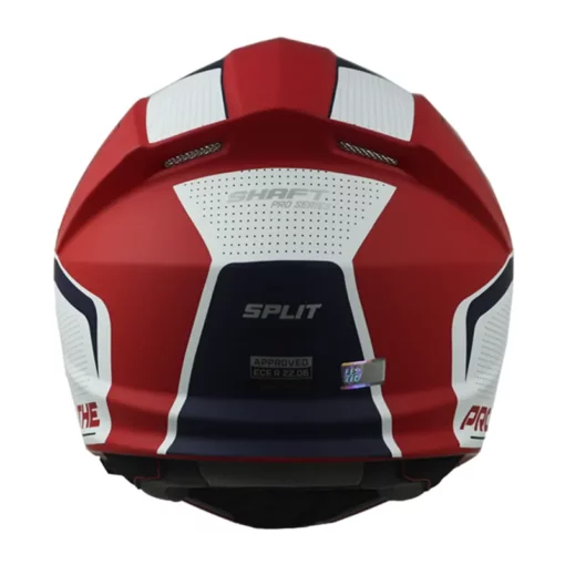 Casco Shaft Pro 4000Dv Evo Split Rojo Blanco Visor Iridium Azul 2 - ZONABIKER LA 21 2