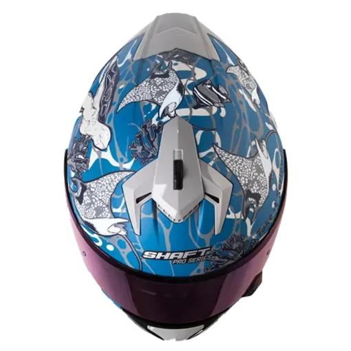 Casco Shaft Pro 610Dv Evo Bluer Plane Azul Oscuro Visor Iridium Azul 2 - ZONABIKER LA 21 1