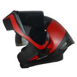 Casco Ich 3120 Further Negro Rojo Visor Smoke