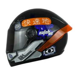 Casco Ich 501sp Arigato Negro Naranja Visor Smoke