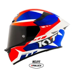 Casco Kyt Tt Revo Gear Azul Rojo