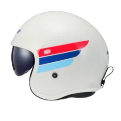 Casco Ls2 Of599 Retro Blanco Azul Visor Smoke