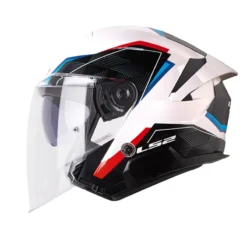 Casco Ls2 Of618 Air Blanco Azul Rojo