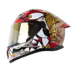 Casco Shaft 522sp Viserion Negro Rojo Visor Iridium Rojo