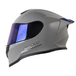 Casco Hro 506sp Solid Gris Visor Iridium Azul