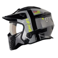 Casco Shaft 225 Saturn V Gris Amarillo Visor Silver