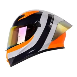 Casco Shaft 526sp Evo Narkan Gris Naranja Visor Iridium Rojo