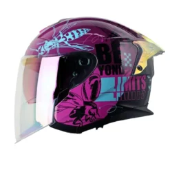 Casco Shaft Pro 240Dv Morado Azul Iridium Fucsia
